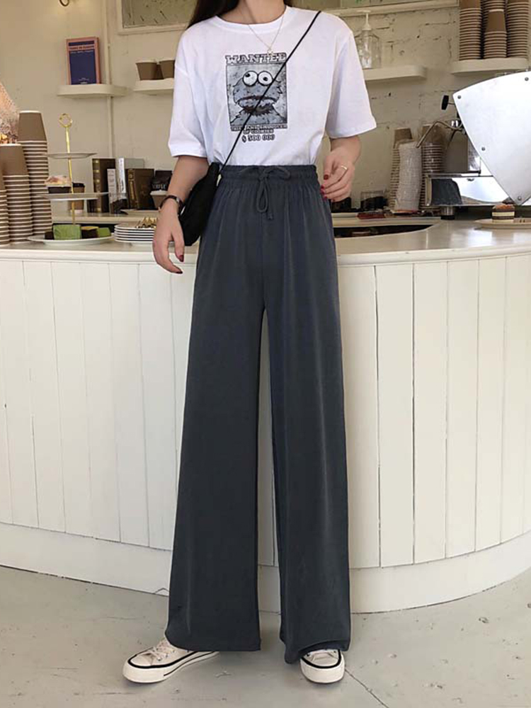 Title 6, Ladies Loose High Waist Straight Suit Pants