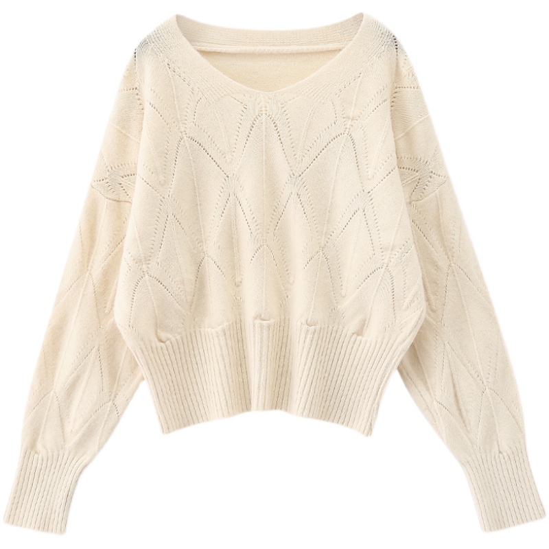 Spring And Autumn New Sweet And Age-reducing Loose All-match Short Knit Sweater