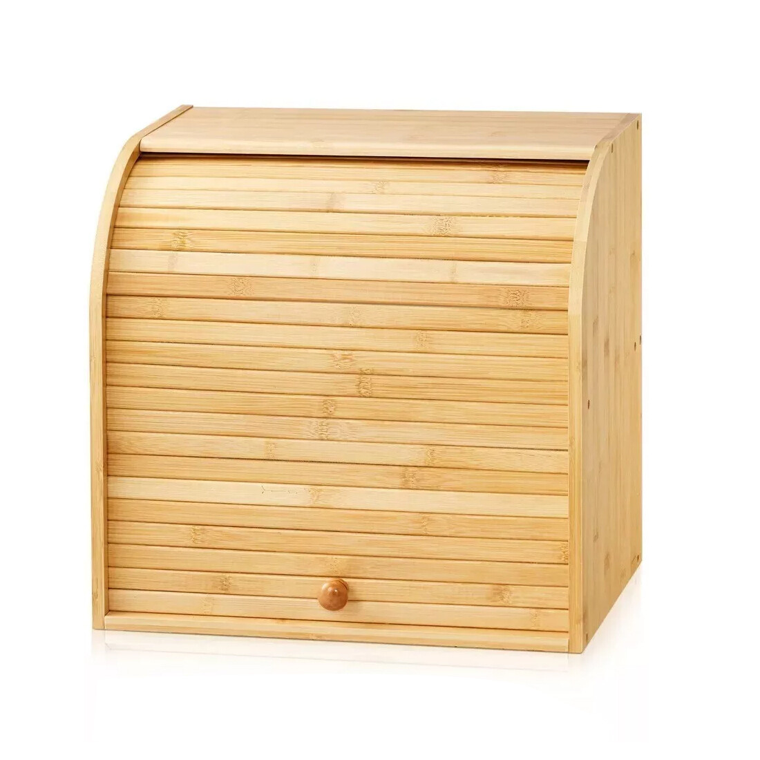 Bread Bin 2 Tiers Double Layer Box Slide Roll Top Food Storage Rack Home Kitchen — image 7