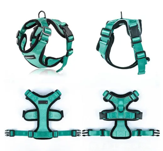 Escape Proof Cat Vest Harness And Car Seat Belt Adapter Adjustable Reflective Cat Harness Soft Mesh Harness For Kitten Puppy Green - Shop at LoveMi