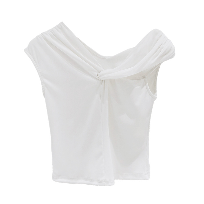 Pure Desire Style Two Wear Off Shoulder Slim T-Shirt Women