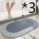 3Pcs Blue Oval