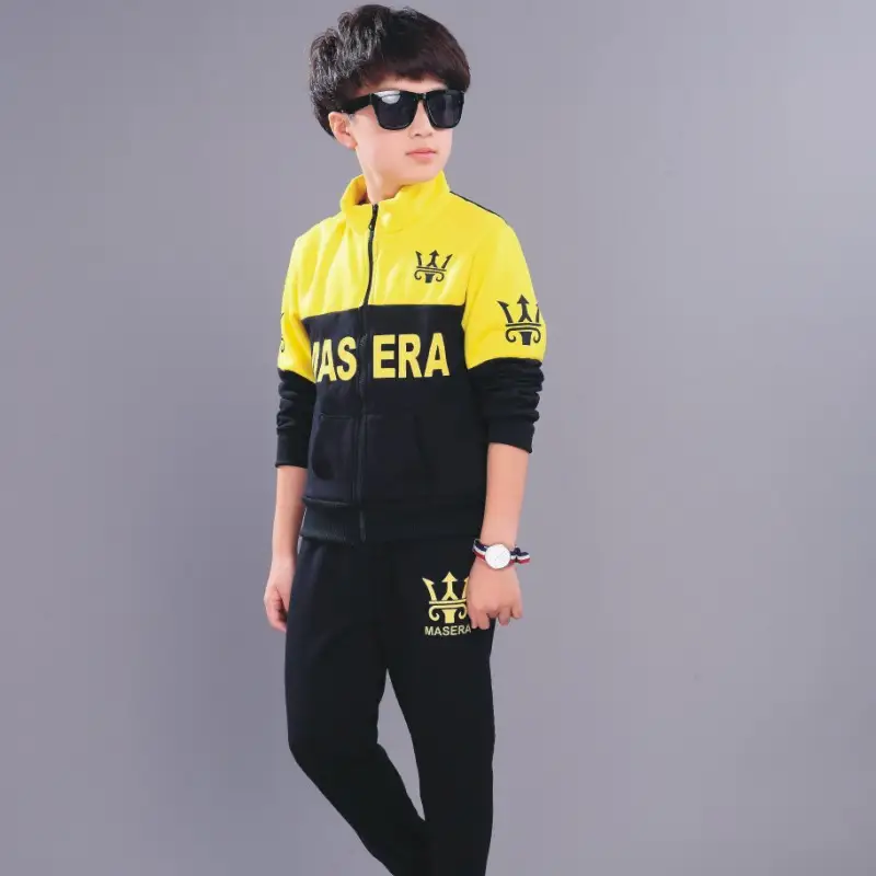 Boy's Two-piece Suit, Boy's Small And Medium-sized Children's Long-sleeved Sweater