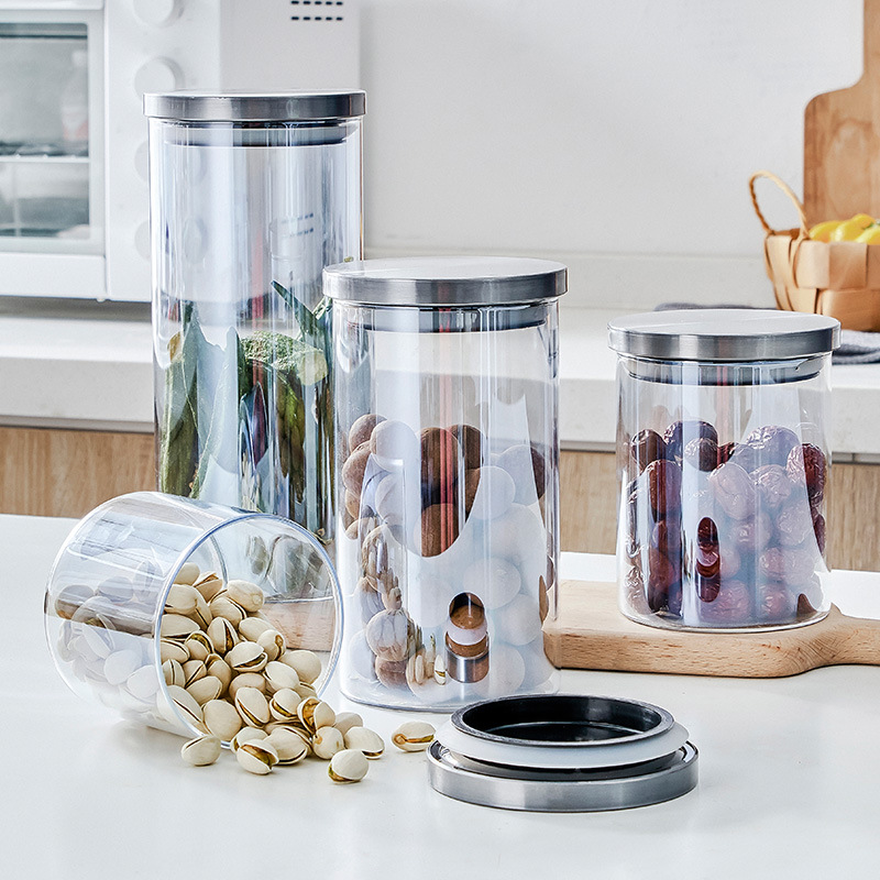 Glass Large Airtight Jar With Lid Moisture-proof Storage