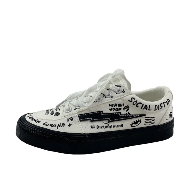 Japanese Little White Shoes Women"s Spring Canvas Shoes White - Shop at LoveMi