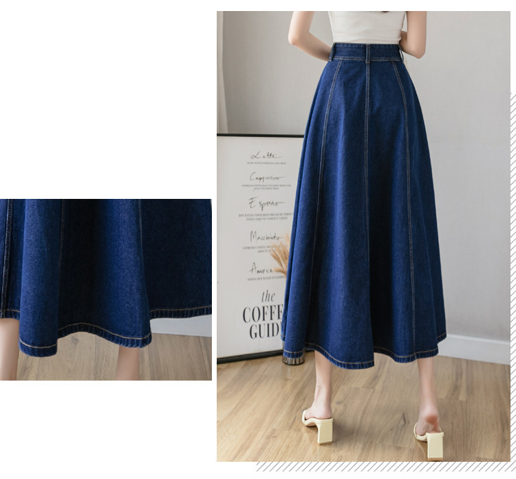 Title 1, Ladies Mid-Length Denim Umbrella Skirt A stylis...