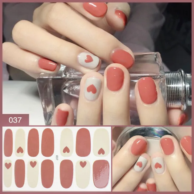 Nail Stickers Female Manicure Full Stickers Finished 3d Waterproof 037Style - Shop at LoveMi