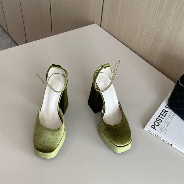 Fashion High Heels For Women's Runway Shoes Green - Shop at LoveMi