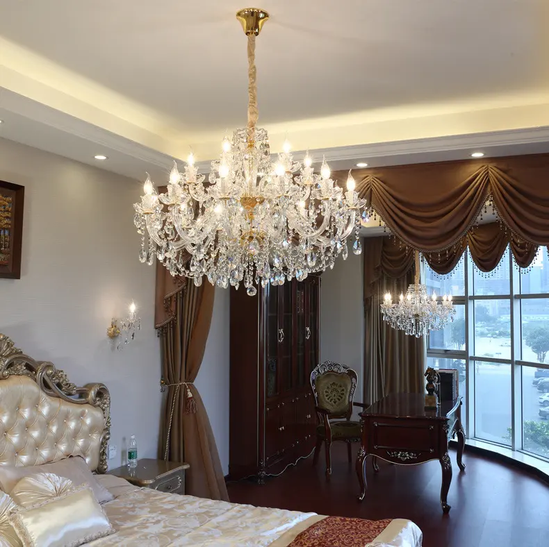 Luxury Crystal Chandelier in Living Room