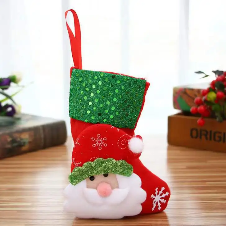 Christmas Decorations Christmas Stocking Pendant Christmas Stocking Gift Bag Hanging Piece – image 7