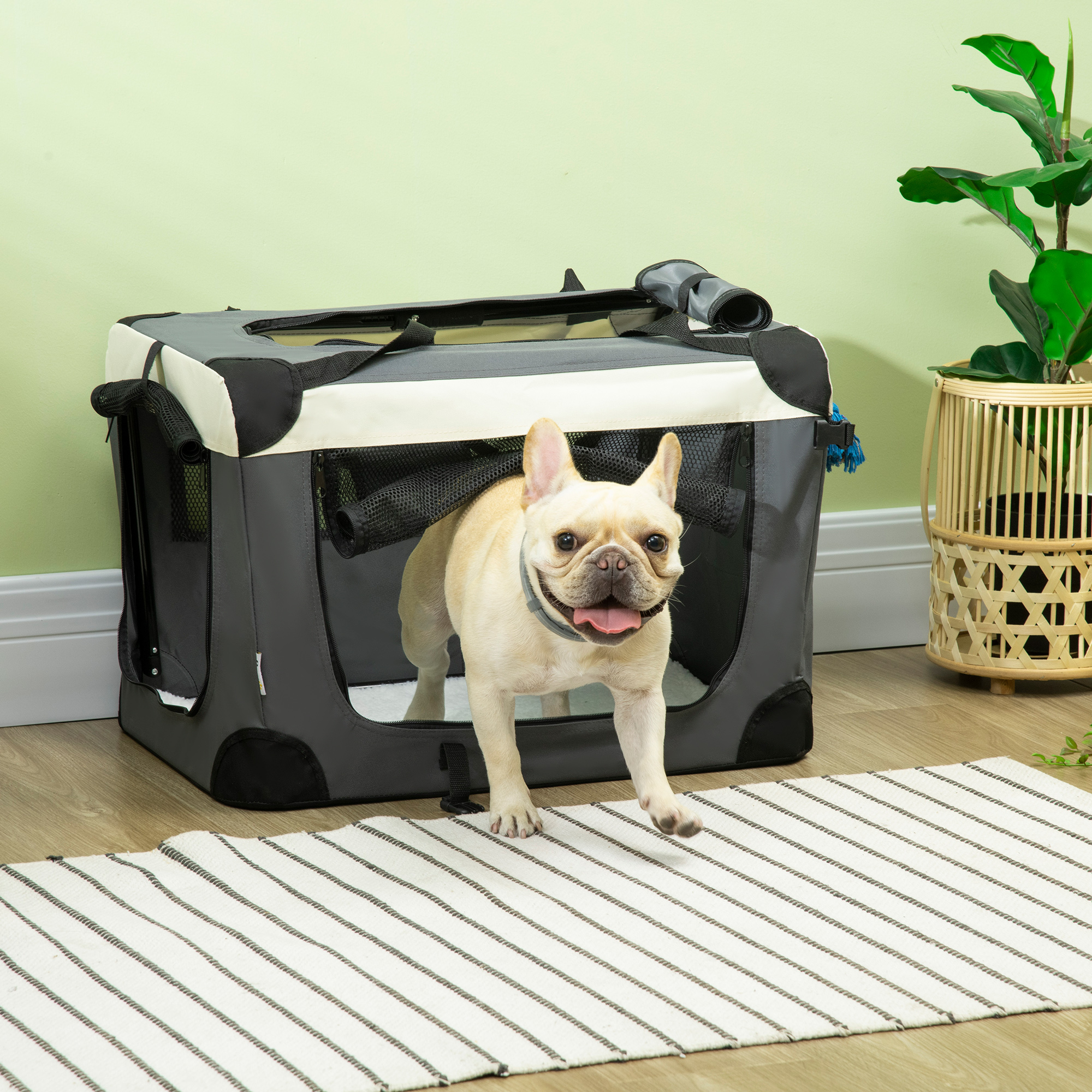 60cm Foldable Pet Basket With Soft Cushion, Suitable For Small Dogs And Cats — image 9