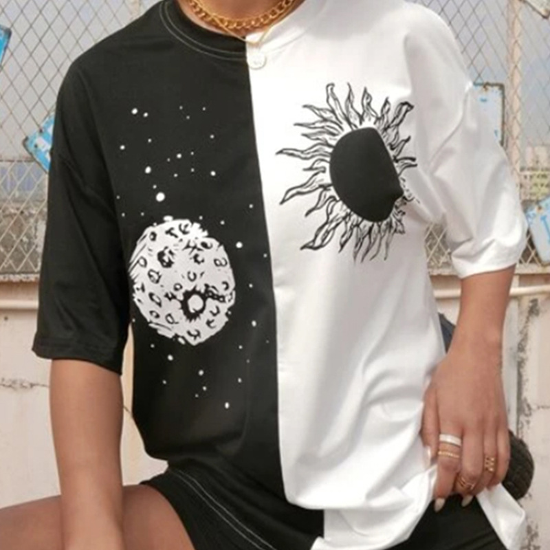 Printed Loose Short Sleeves