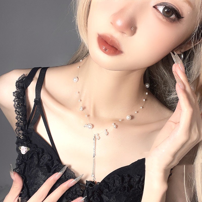 Super Immortal Pearl Neckchain Female Minority's Light Luxury Temperament