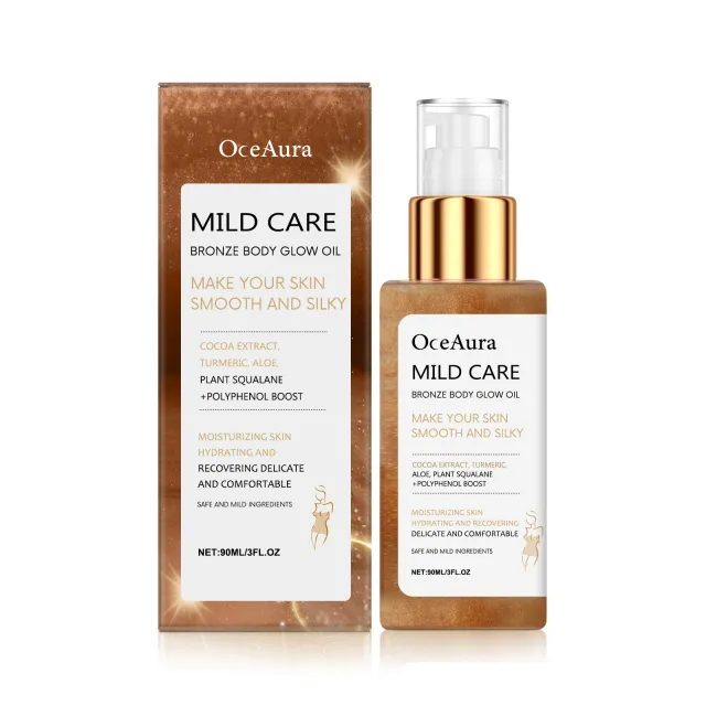 OceAura Antique Bronze Body Shimmer Oil, Shimmering Antique Bronze Liquid, Rose Gold Highlighter Oil, Waterproof Moisturizing Massage 1Pcs - Shop at LoveMi