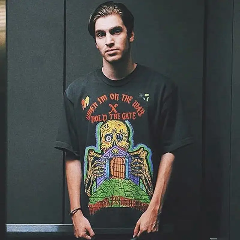 Hip Hop Graffiti Teen Short Sleeve Crew Neck