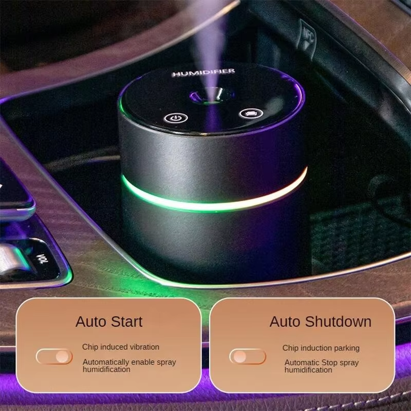 Portable Car Air Humidifier Aluminium Essential Oil Diffuser 260ml Car Aroma Diffuser For Home Office — foto 6