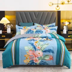 Thickened Brushed Four-piece Winter Bed Sheet And Duvet Cover Three-piece Bedding Set - 1Color - View 1