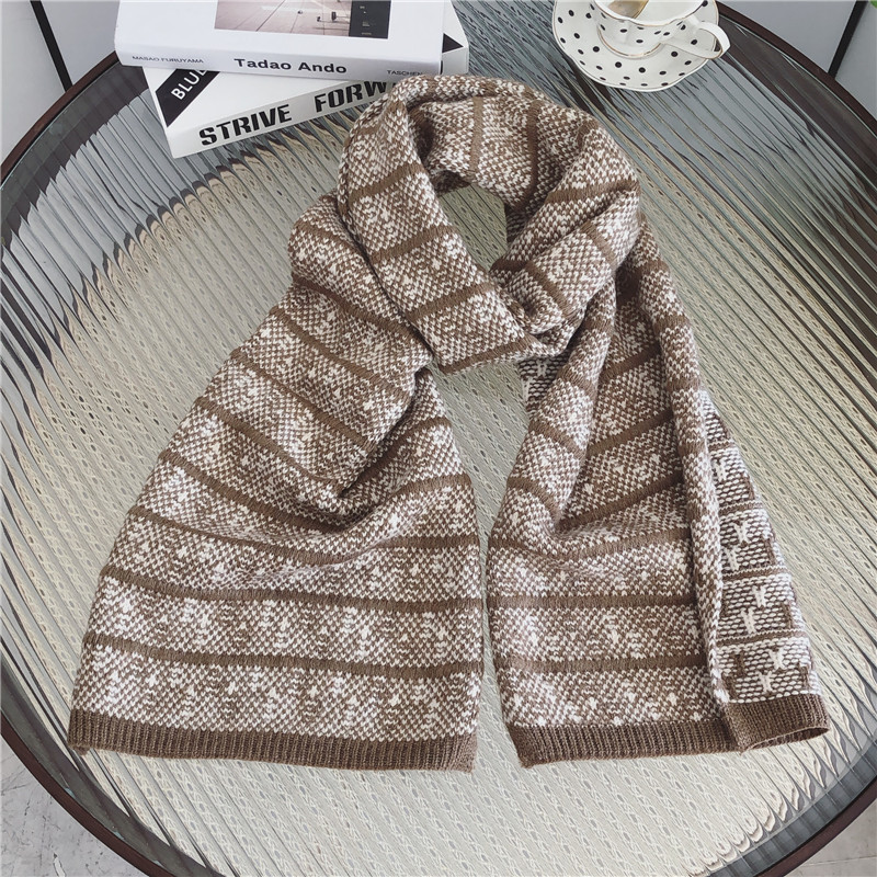 Thick And Warm Couple Woolen Knitted Scarf