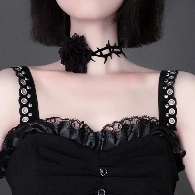 Punk Gothic Court Dark Briar Rose choker