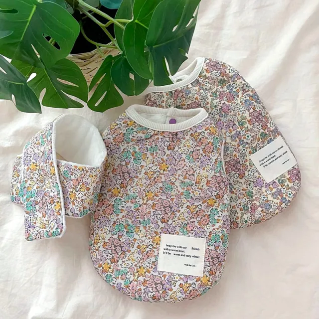 Thickened Warm Pet Cotton Coat Teddy Bichon Poodle Cat Dog Clothes Floral And Scarf - Shop at LoveMi