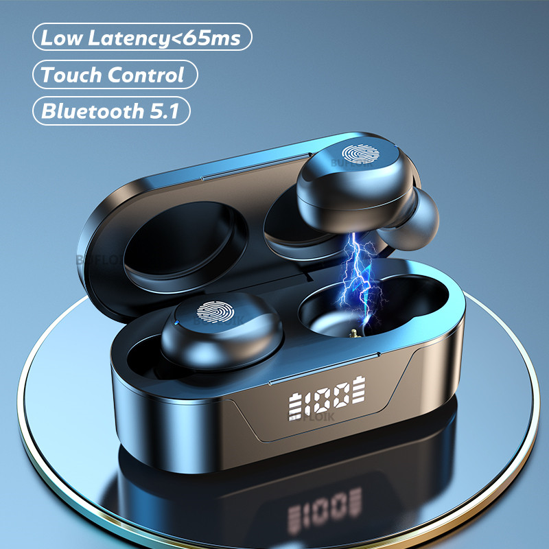 Private Model Mini Bluetooth Headset With Battery Display Touch - Image 6