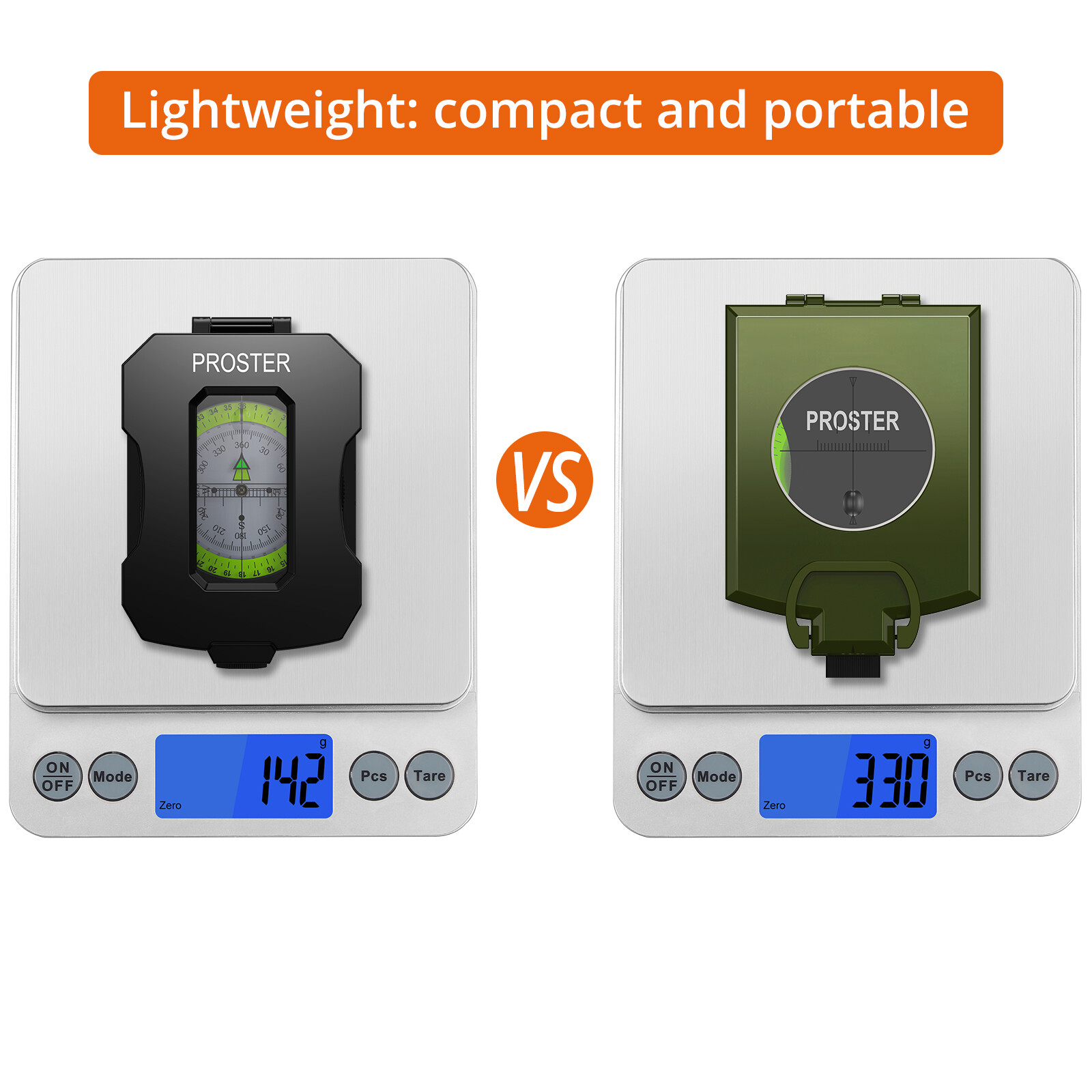 Proster Military Compass Metal Sighting Clinometer For Outdoor Camping Hiking — image 6