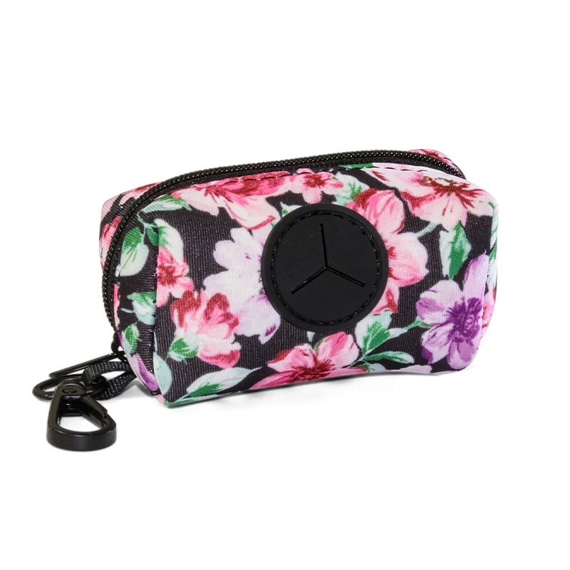 Black Floral Garbage Bag