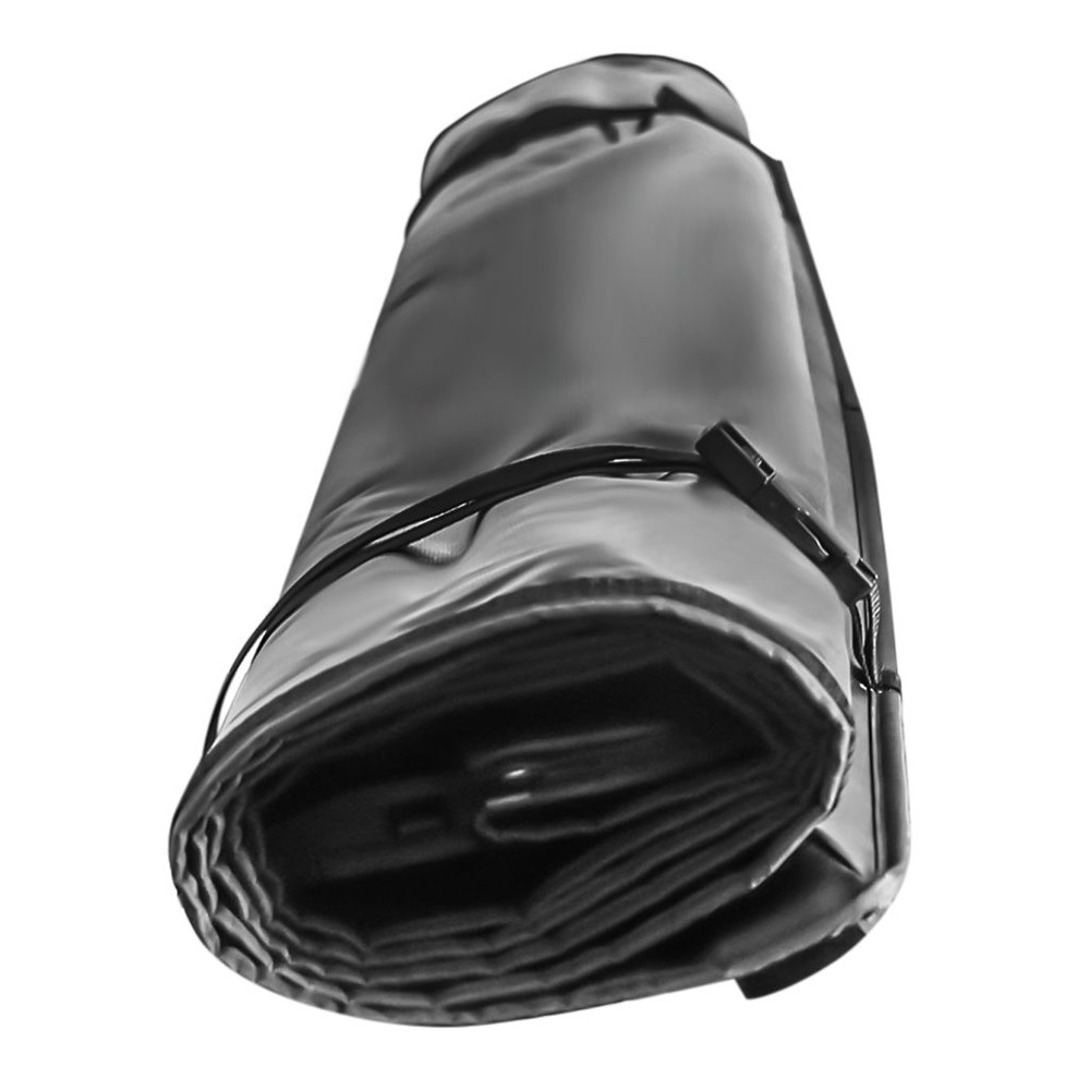 Close-up of Mankee tonneau cover no-drill clamp mount on Toyota Tacoma bed rail