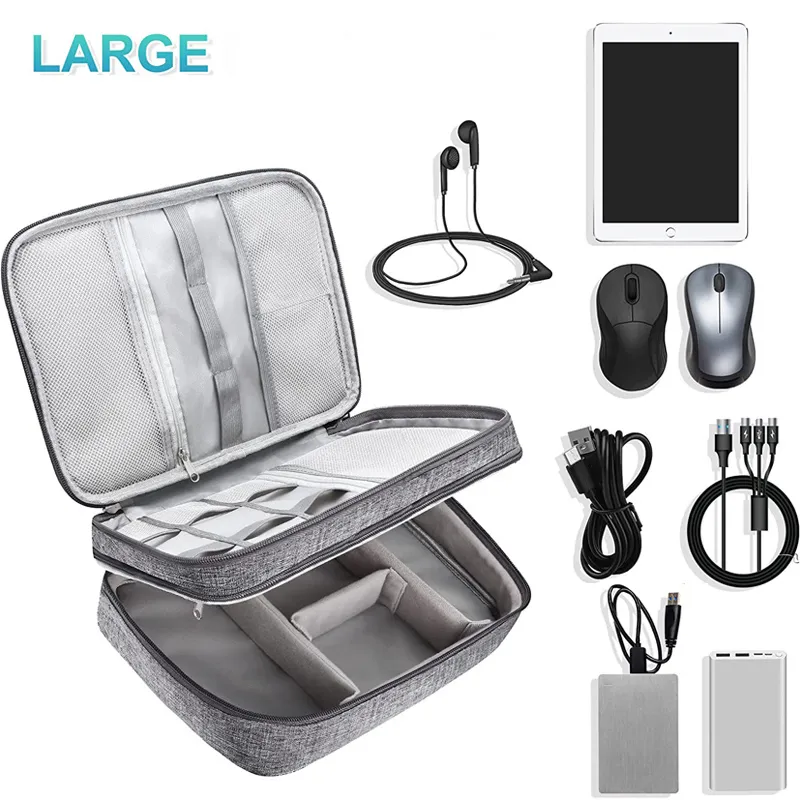 Electronics Organizer Travel Cable Bag Waterproof Portable
