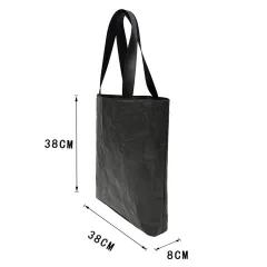 DuPont Paper Tote Eco-friendly Shopping Bag - Black - View 1
