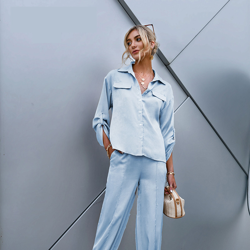 New Product Long-sleeved Shirt And Trousers At Home Leisure Suit