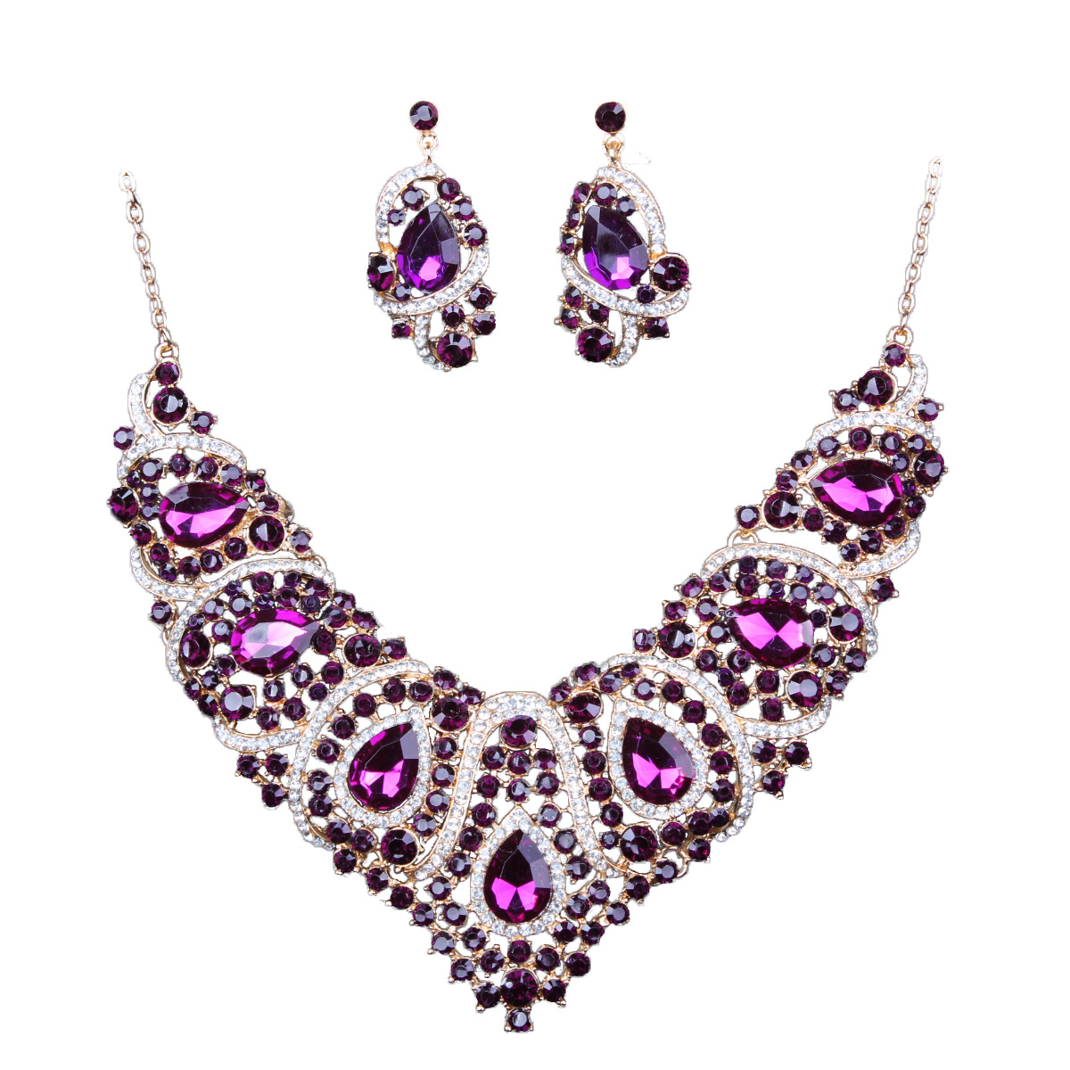 Colorful Bridal Necklace And Earring Set — foto 4