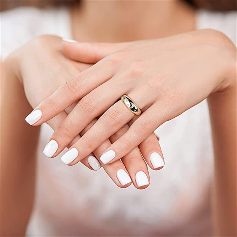 خاتم بطبقة ذهبية حقيقية وتشكيلة هندسية مناسبة لجميع الإطلالات