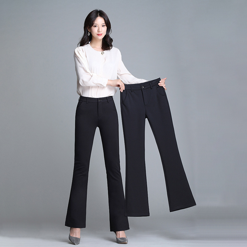 High-waist Women's Slim Slimming Micro-flare Casual Drape Trousers