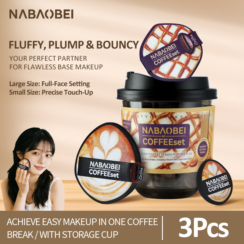 Caramel Macchiato Series Ultra-Soft Creamy Touch Sponge Combo  3Pcs Per Pack — foto 2