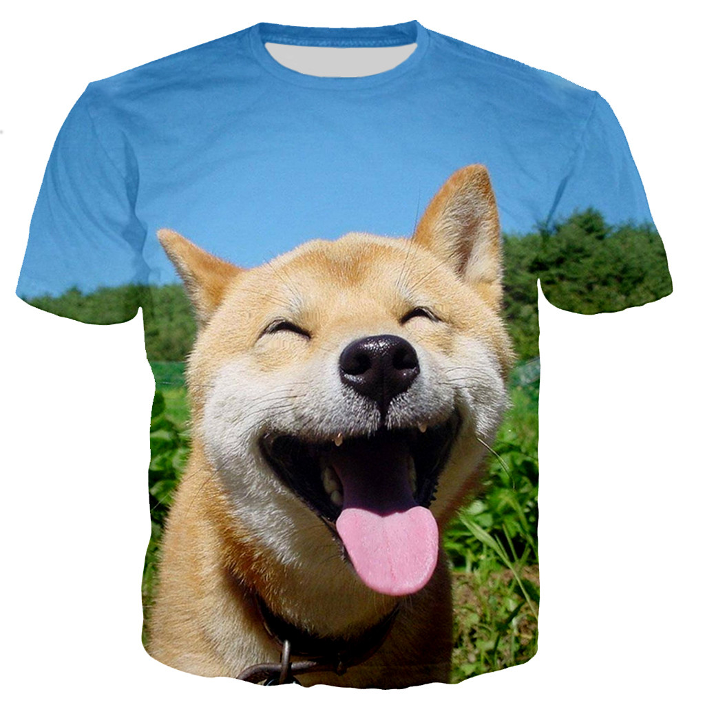 Title 1, Dog 3D Print Short Sleeve T-Shirt Comfortable a...