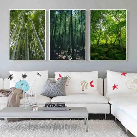 Modern Landscape Oil Painting Summer Forest Art Canvas