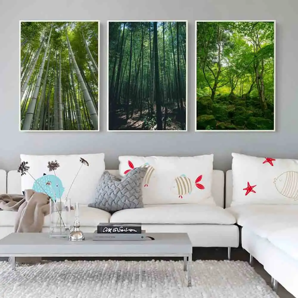 Modern Landscape Oil Painting Summer Forest Art Canvas