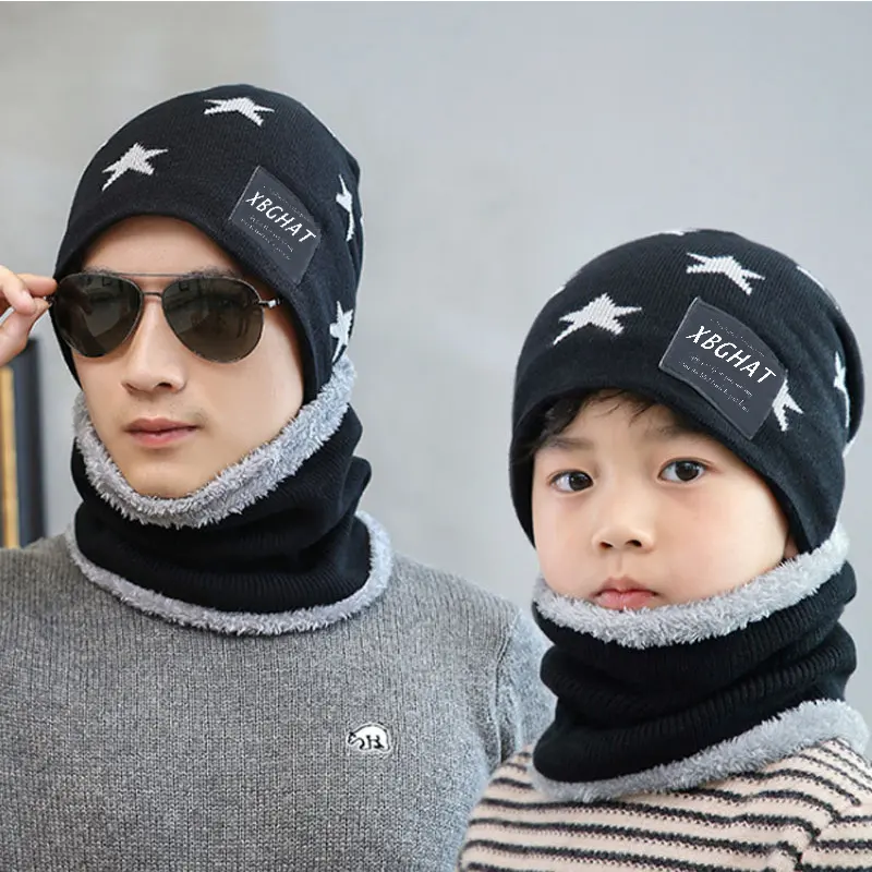 Five Pointed Star Woolen Hat Autumn and Winter Warm