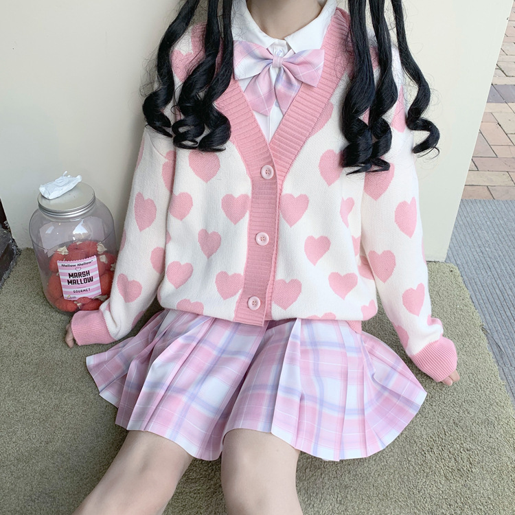 Cardigan Knitted Sweater Student Jacket Women