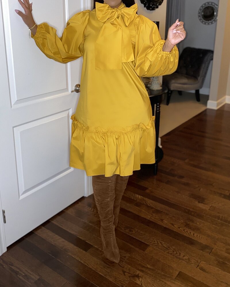 Loose Plus Size Casual Ruffle Dress