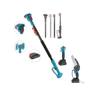 New Rechargeable Lithium Battery Chainsaw, Garden Outdoor Single-hand Saw, Telescopic High-branch Pruning Shears, High-branch Saw Handle Set