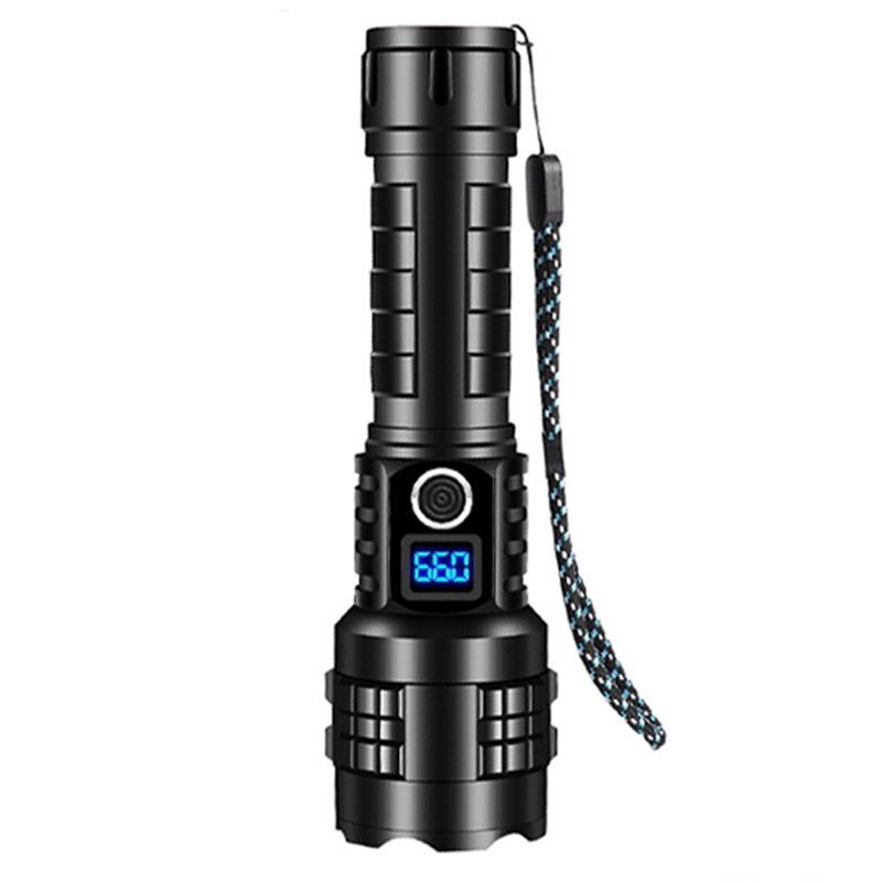 Rechargeable Handheld LED Searchlight Zoomable Spotlight With Battery Indicator — image 5