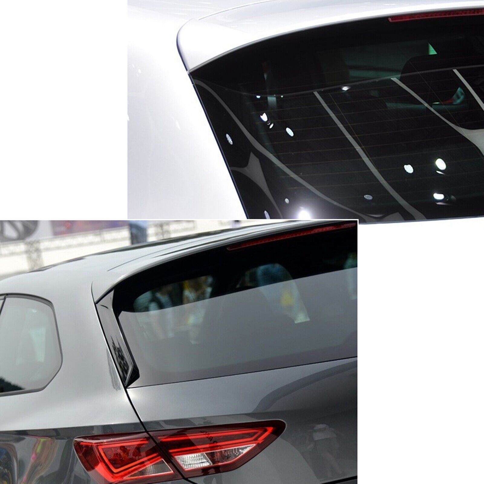 Black Carbon Fiber Rear Side Spoiler Wing Kit For Seat FR MK3 MK3.5 -21 — image 8
