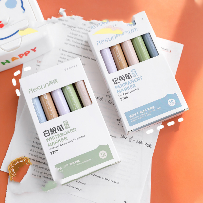 Soft Tip Marker Quick-drying Student Stationery Black Whiteboard Pen