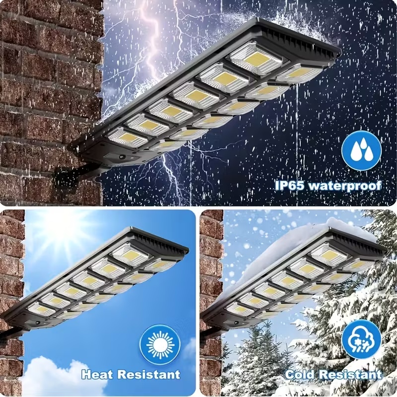 504LED Solar Induction Motion Sensor Street Lamp, Remote Control Solar Wall Light With 3 Lighting Modes, 4500mAh,Dusk To Dawn Security Lighting For Garden Schools, Streets, Courtyards, Garden