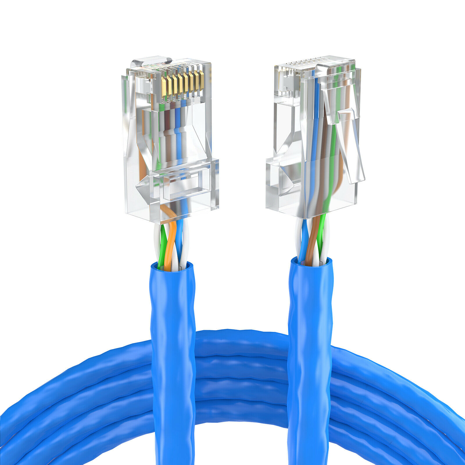 50M  165Ft CAT6 RJ45 Ethernet Network High Speed Cable 23AWG Solid Bare Copper