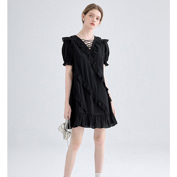 V-Neck High-Waist Midi Dress, picture 2 of 5