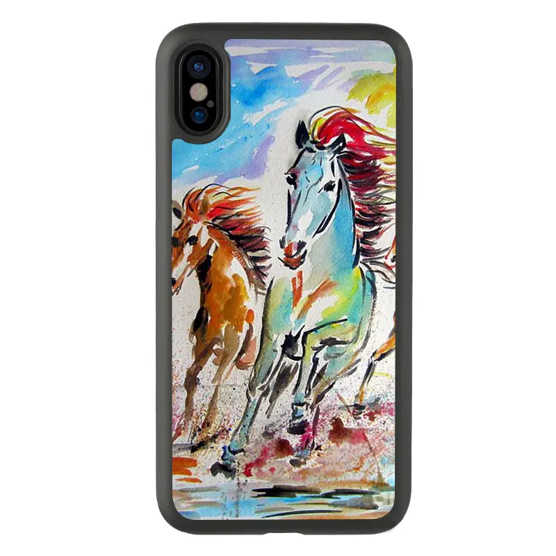 Creative Chinese Style Watercolor Horse Phone Case