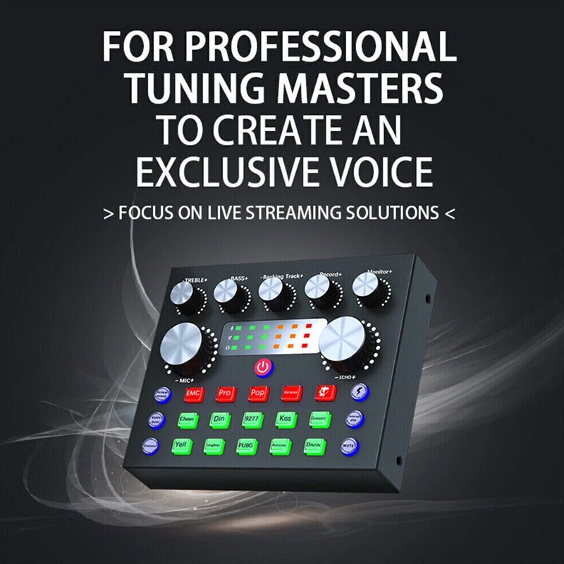 V8S Live External Sound Card Voice Changer Sound Card